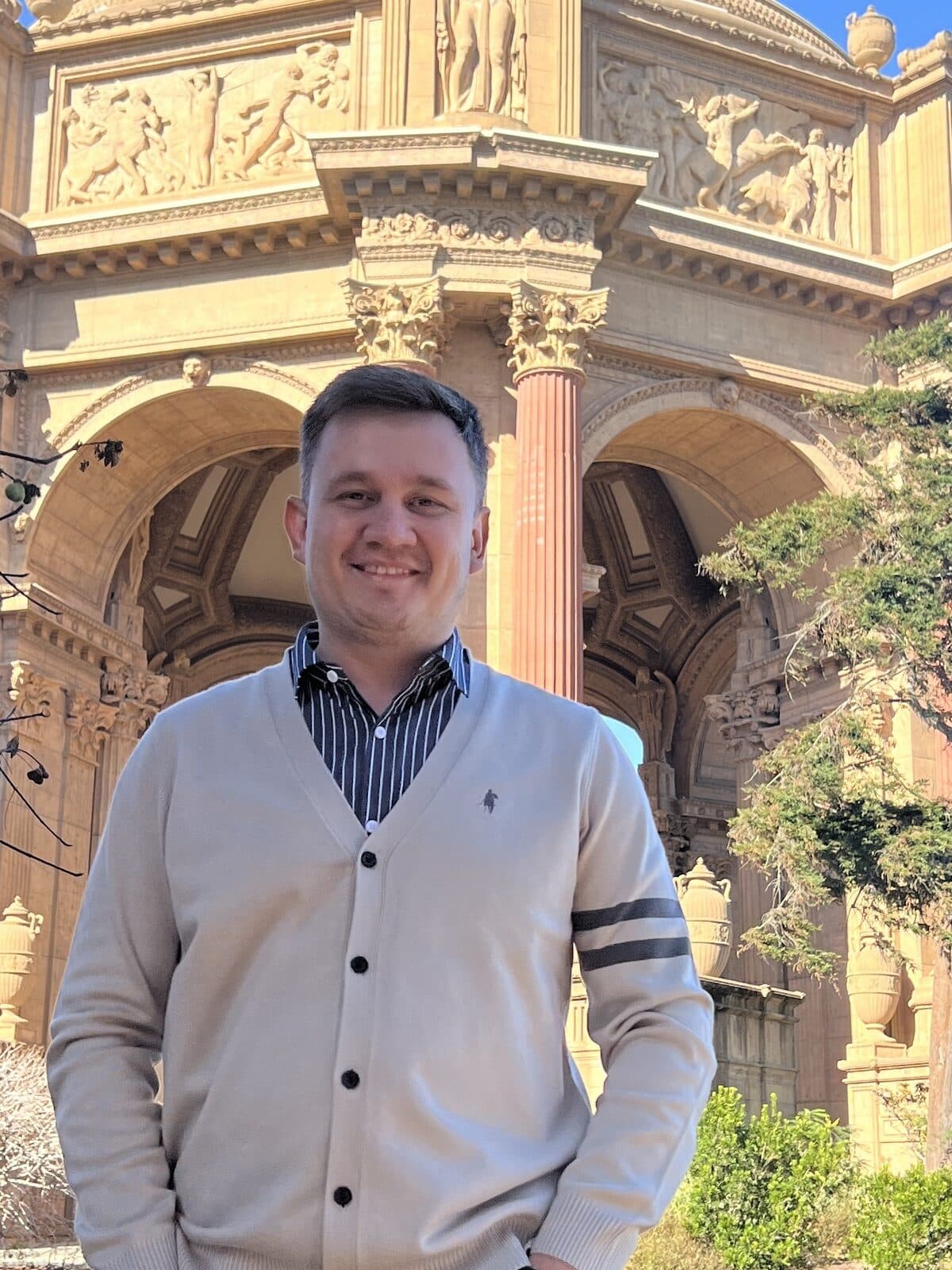Amal Sindarov at the Palace of Fine Arts, San Francisco